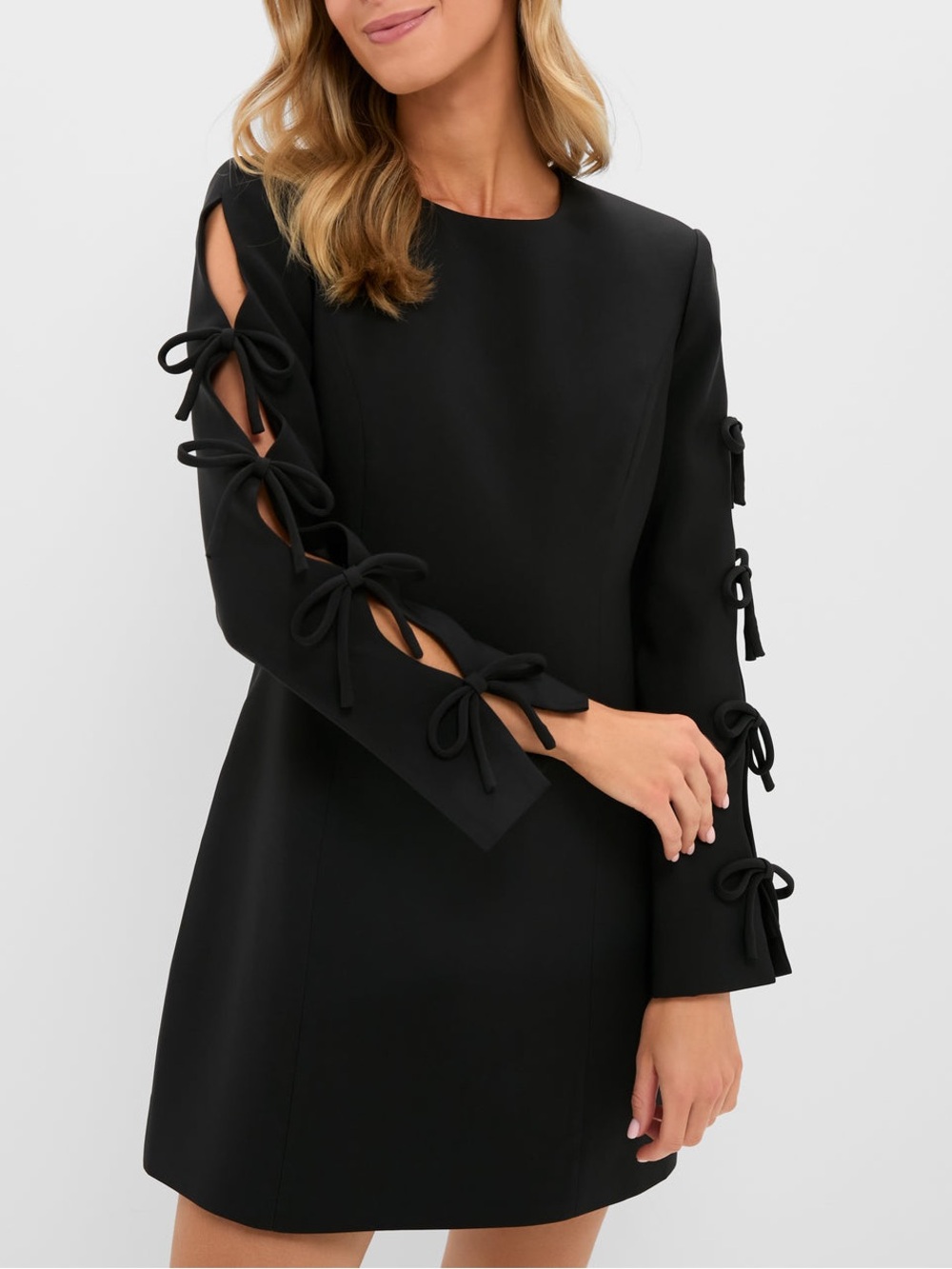 HYACINTH HOUSE Black Bow Sleeve Belinda Mini Dress — NWT - Picture 2 of 11